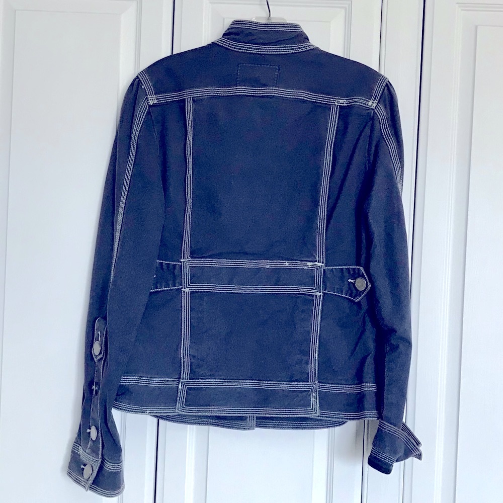 Navy jacket with fun stitching details - Picture 3 of 9